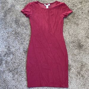 Red bodycon mini dress